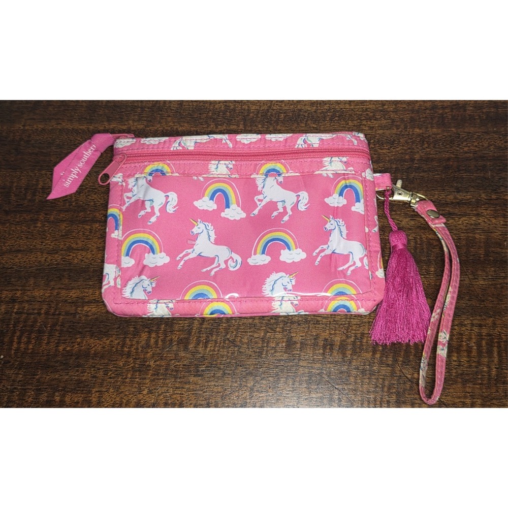 Simply‎ Southern Pink Unicorn Rainbows Wristlet Wallet